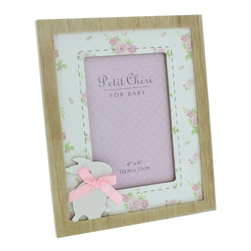 Petit Cheri Pink Rabbit Photo Frame