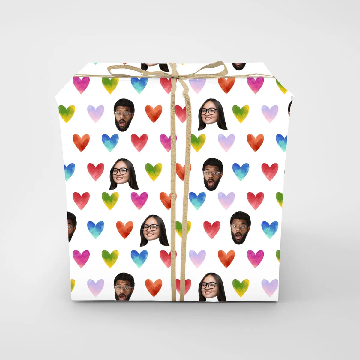 Photo Wrapping Paper | Hearts Love Gift Wrap | 1-4 Photos