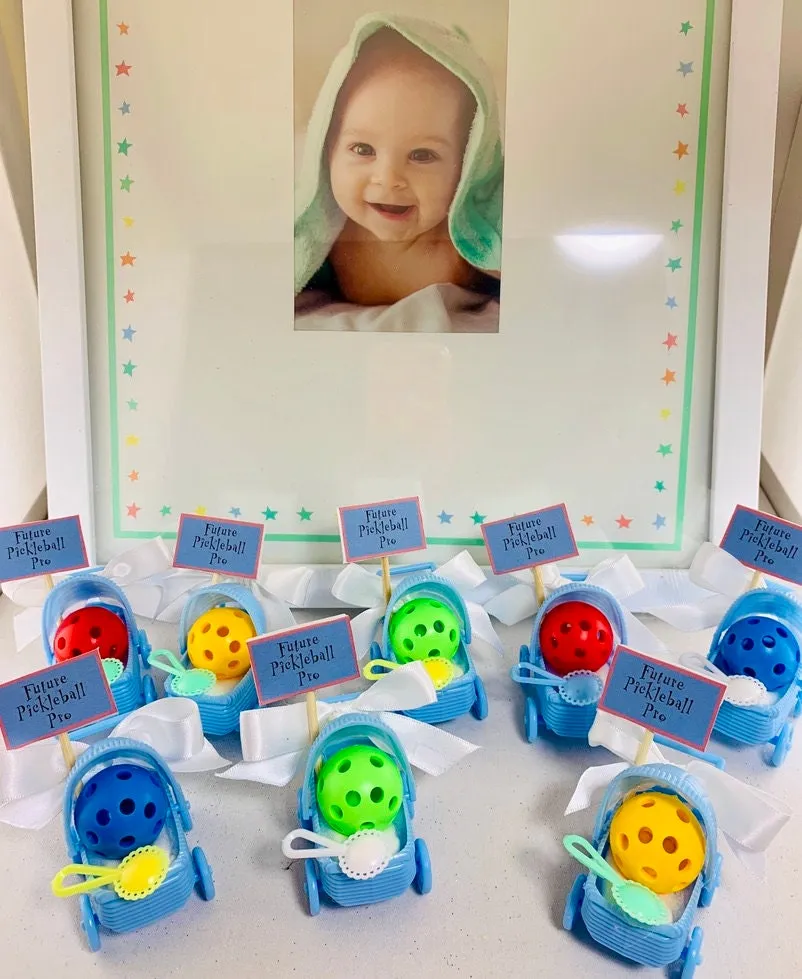 Pickleball Carriage Baby Shower Favors (Set Of 6) | Fun Pickleball Gifts