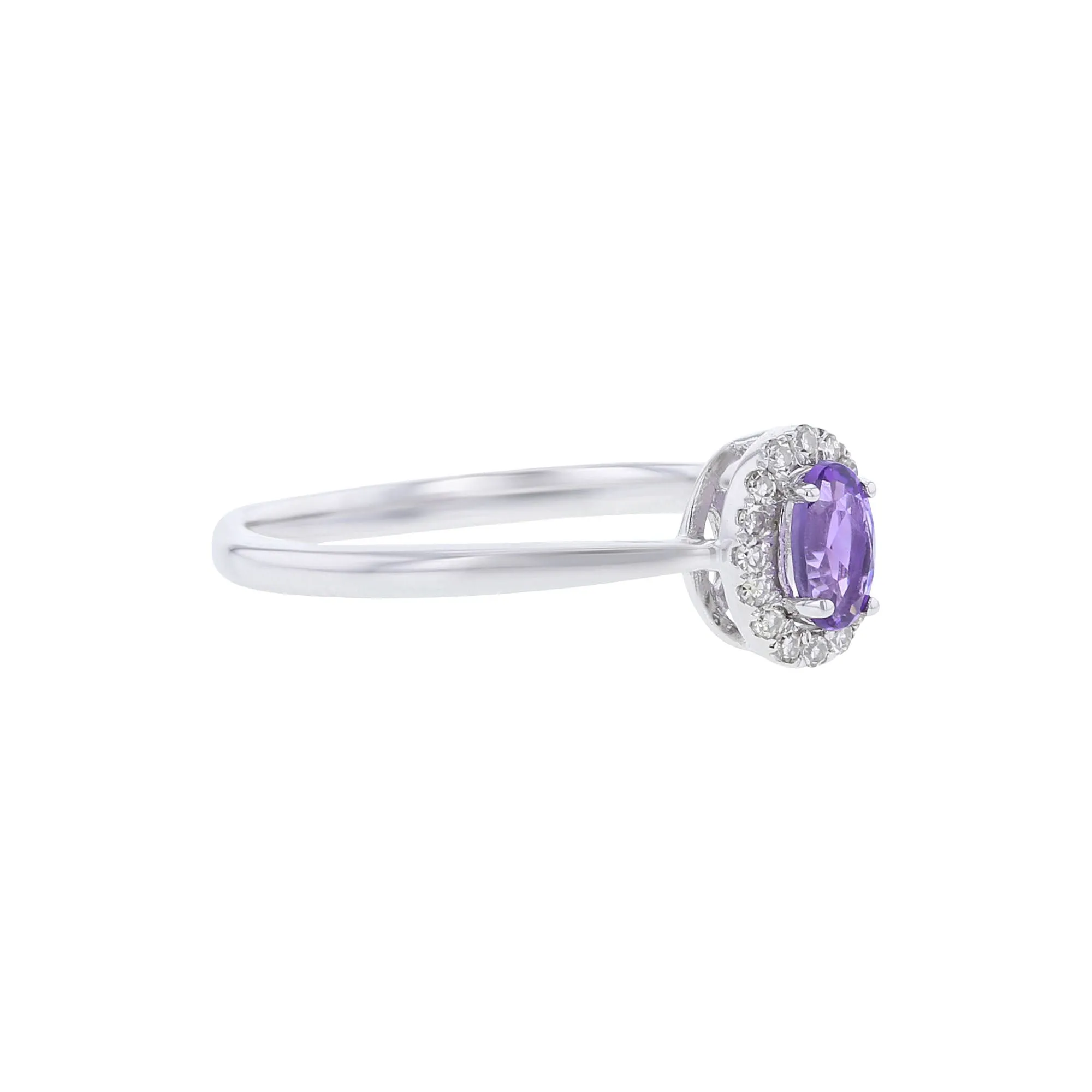 Popsicle Amethyst & Diamond Ring