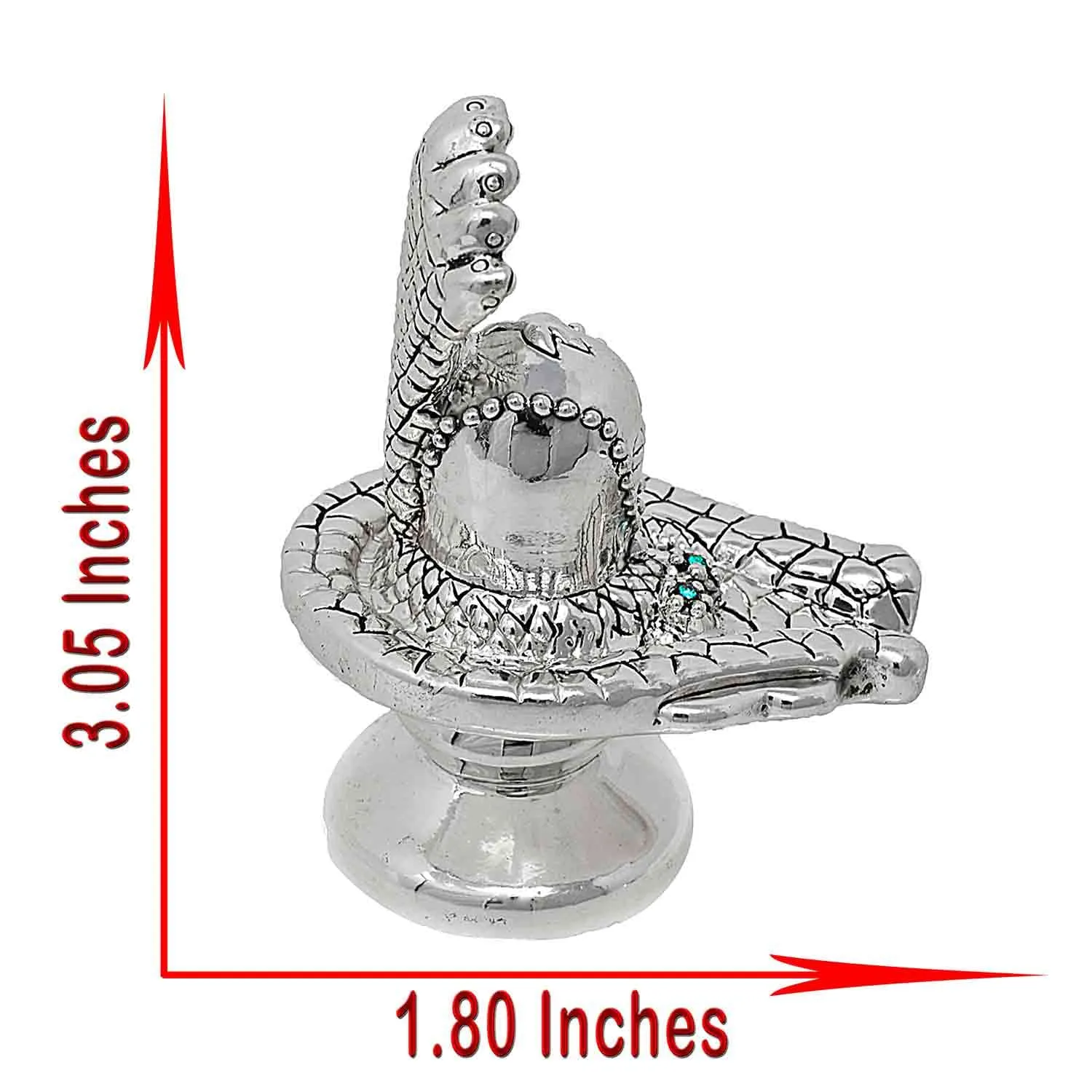 PRD CARATCAFE Lord Shiva Lingam Idol Pure Silver 999 Statue,BIS Hallmark Certified, Shivling for Puja Temple Good Luck Gift & Home Decor ( NET WT 25-30 Grams) [2.5 x 3 Inches]