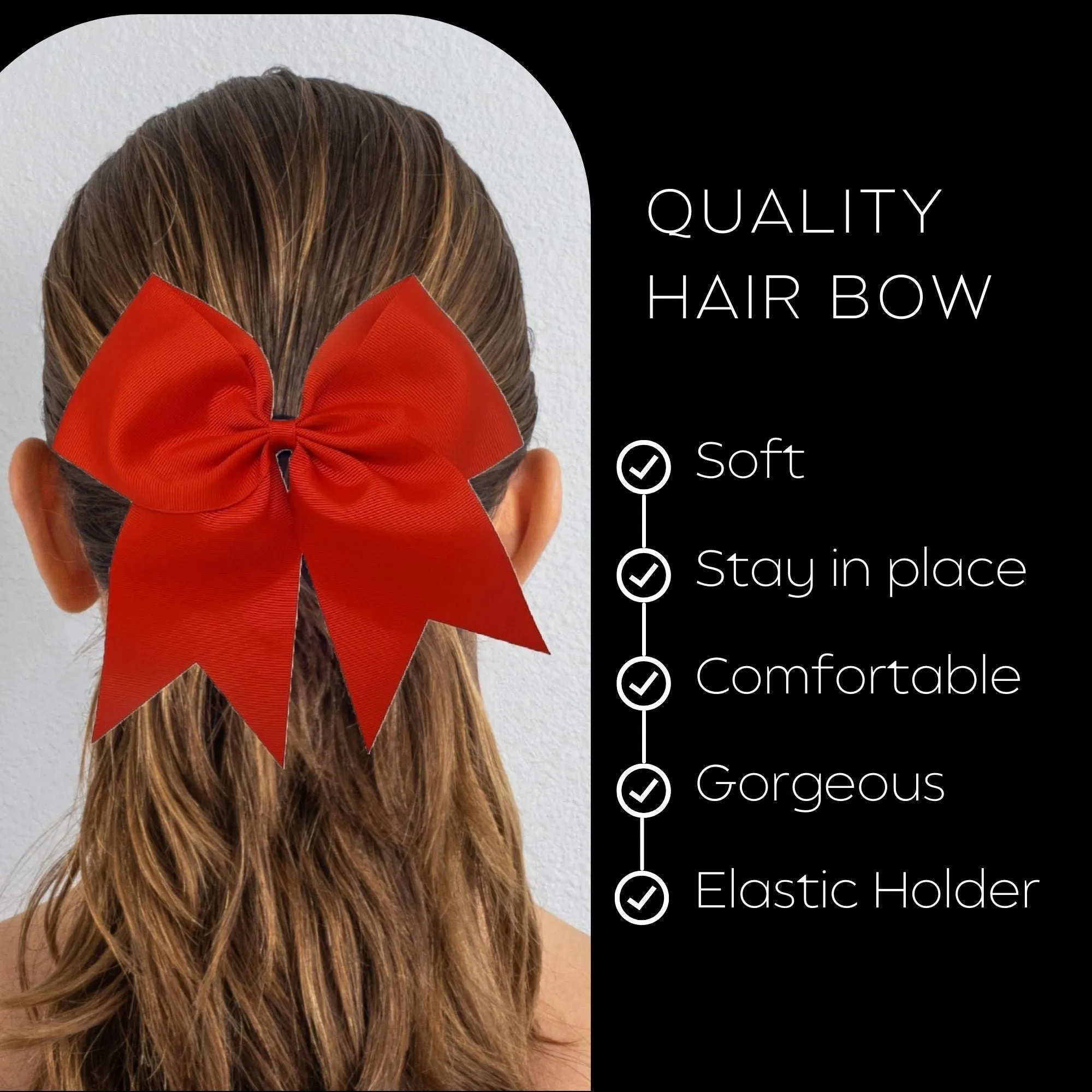 Red Cheer Bows - 10 Pack