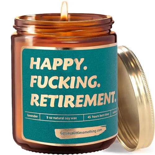 Retirement Gifts for Women - Retirement Gift Candle, Retired Gifts for Women