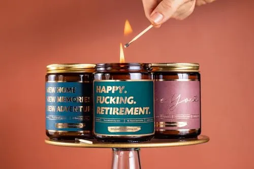 Retirement Gifts for Women - Retirement Gift Candle, Retired Gifts for Women