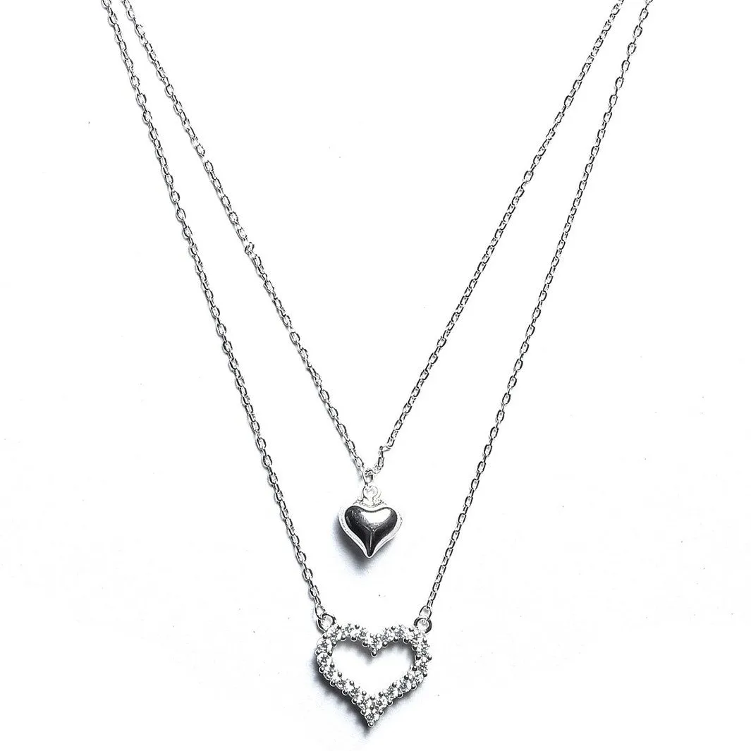 Romantic Heart 925 Silver Necklace