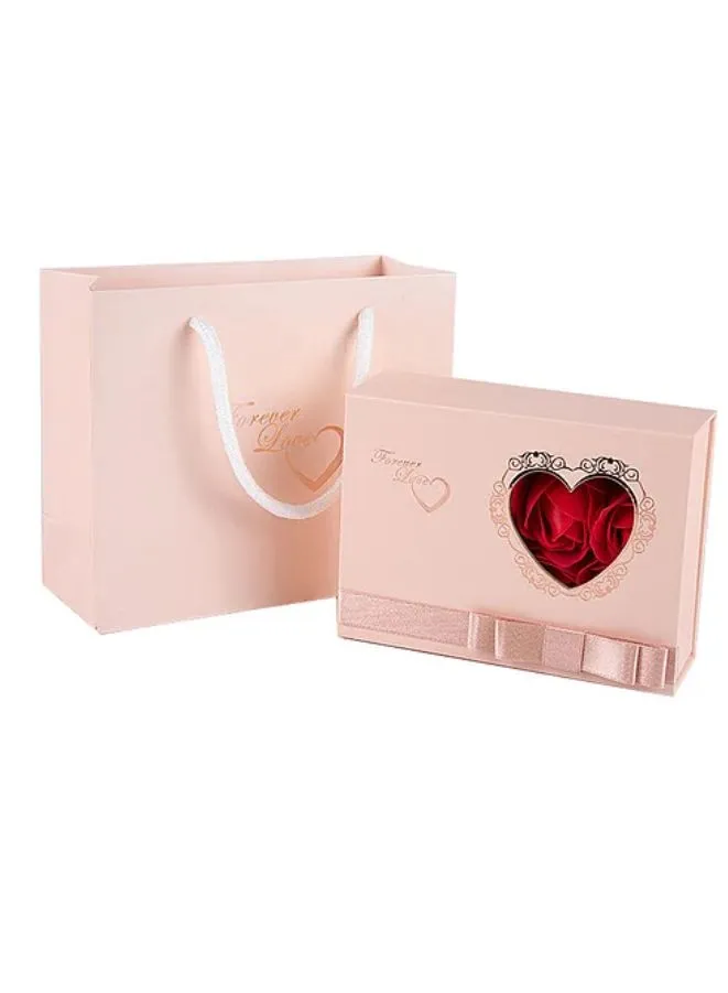 Romantic Valentine's Day Gift Box with Clover Necklace, Rose-themed Jewelry Packaging Box for Rings, Bracelets, and Necklaces – Perfect  Valentine, Mother's Day and Anniversary