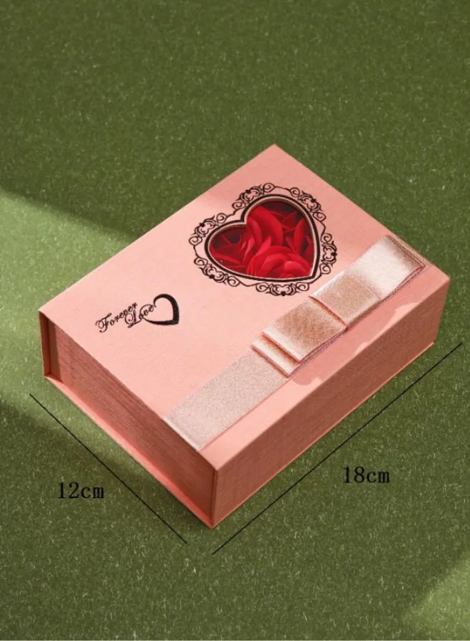 Romantic Valentine's Day Gift Box with Clover Necklace, Rose-themed Jewelry Packaging Box for Rings, Bracelets, and Necklaces – Perfect  Valentine, Mother's Day and Anniversary