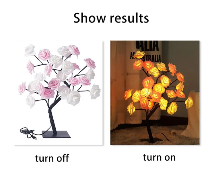 Rose Flower Fairy Tree USB LED