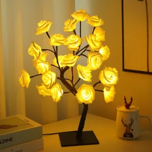 Rose Flower Fairy Tree USB LED