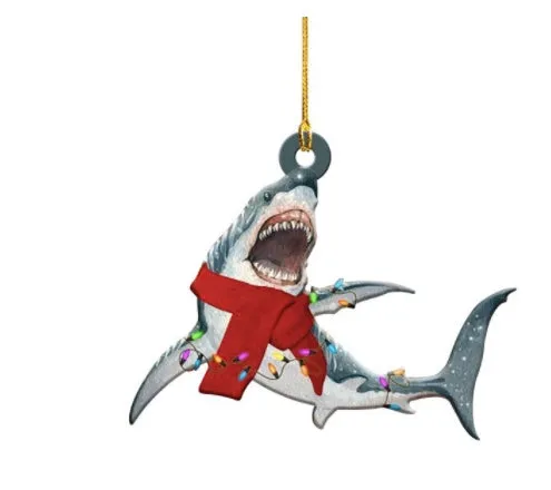 Shark Christmas Tree Ornament