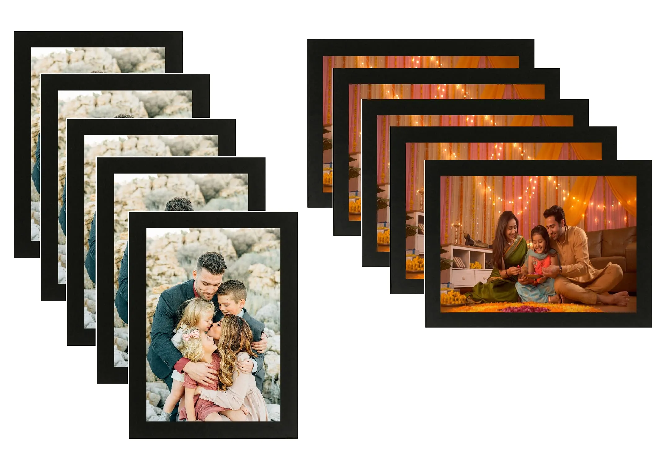 SJM Enterprises Collage Photo Frames, Set of 10, Wall Hanging (10 Pcs Set) Size- 5X7