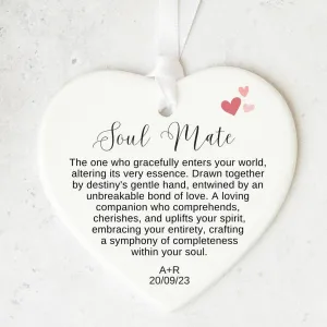 Soulmate Heart Ceramic Keepsake