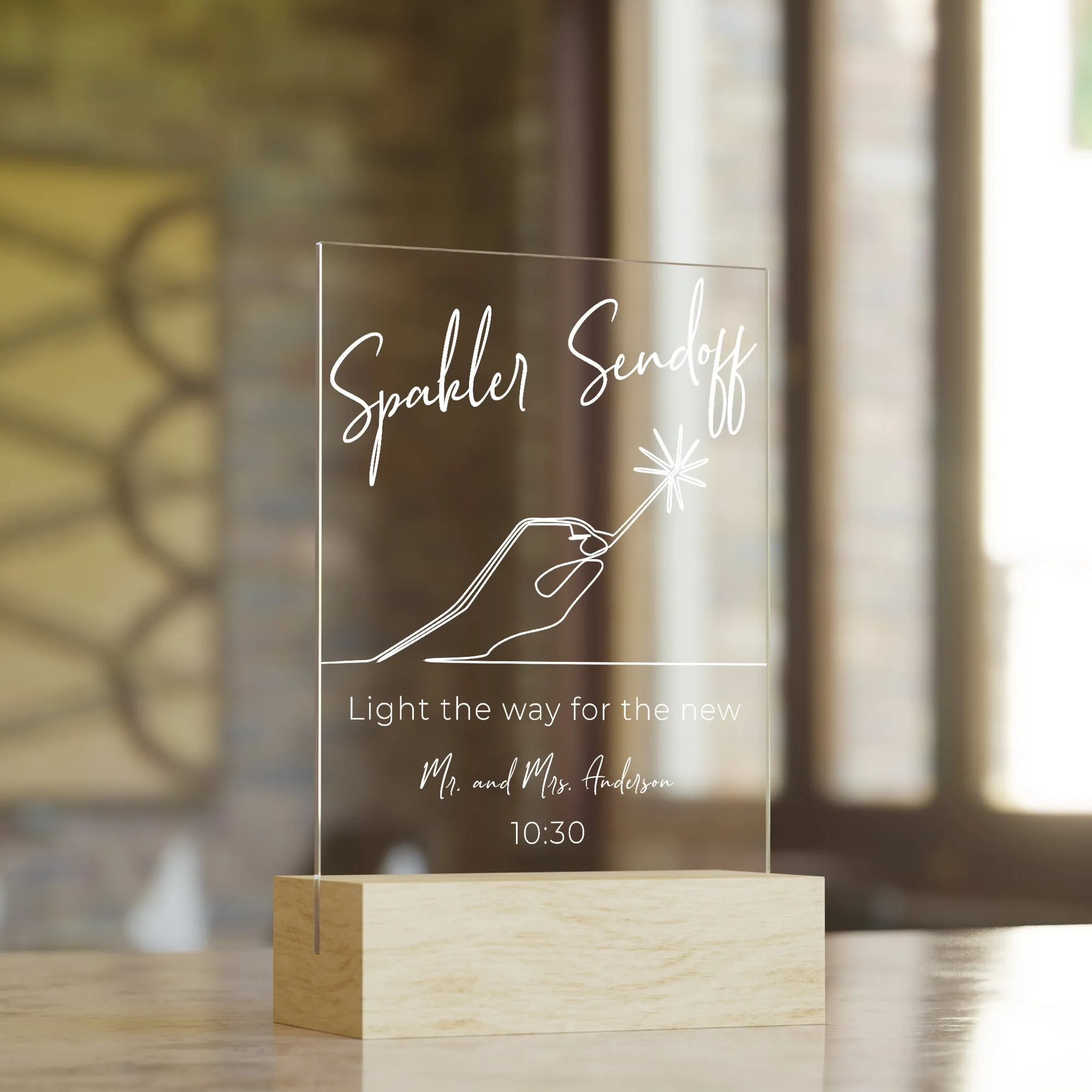 Sparkler Sendoff Wedding Table Sign