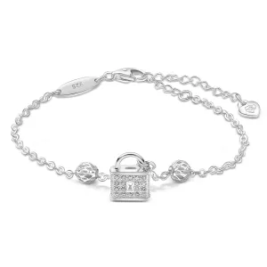 Sterling Silver Bracelet with Lock