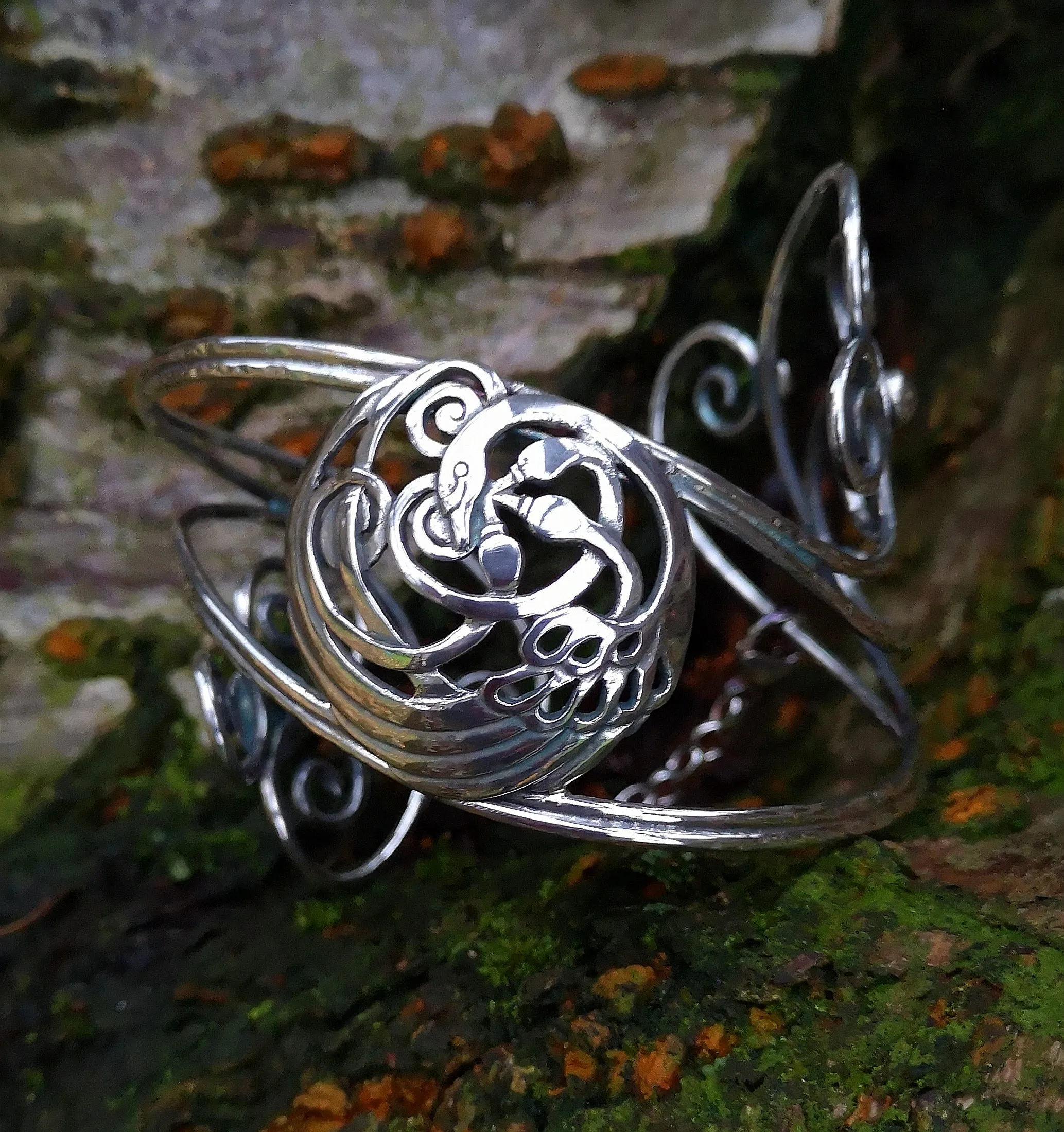 Sterling Sliver Children of Lir Four Swan Bangle