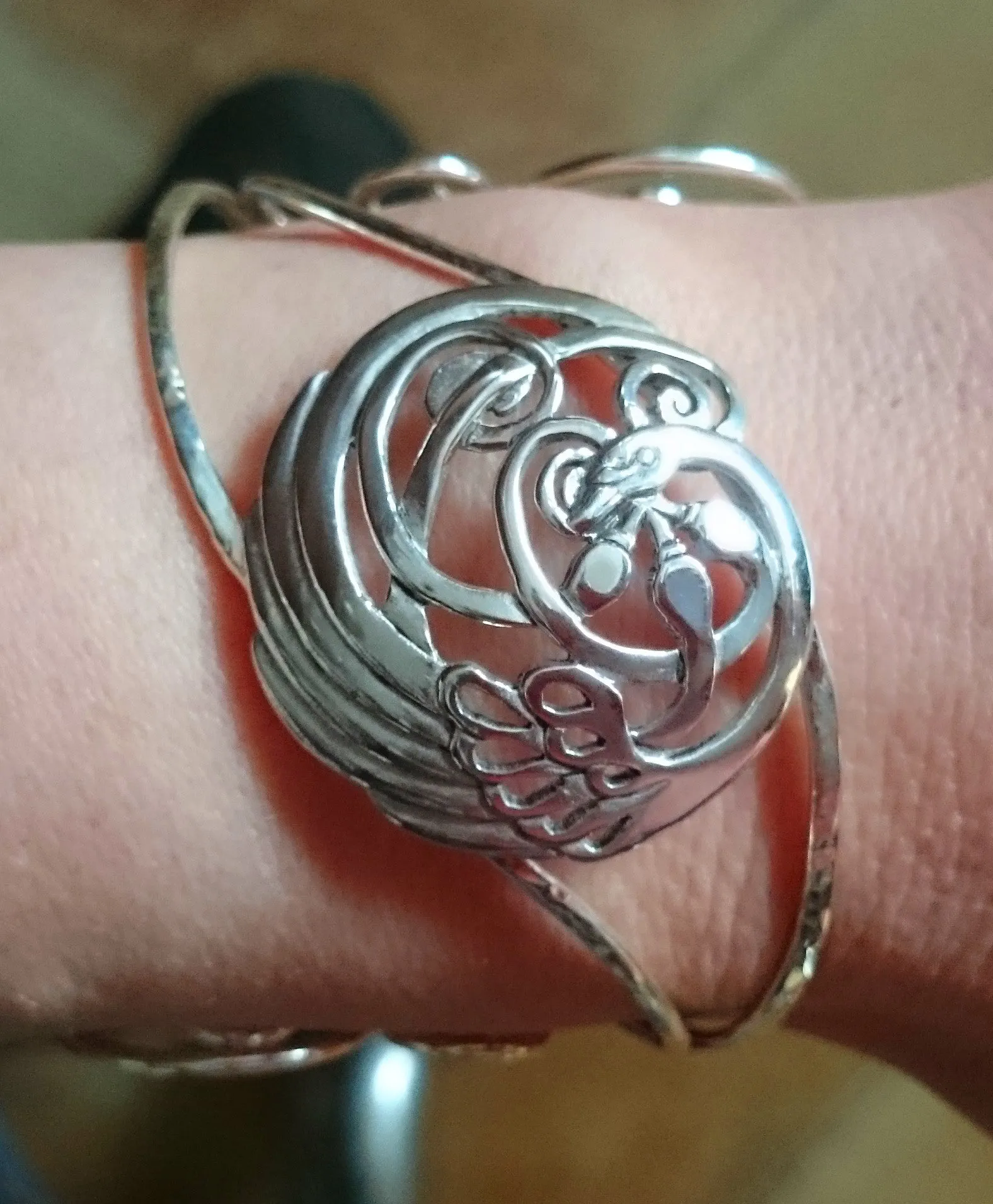 Sterling Sliver Children of Lir Four Swan Bangle