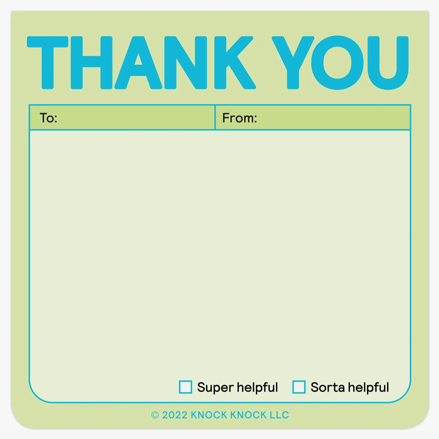 Sticky Notepad - Thank You