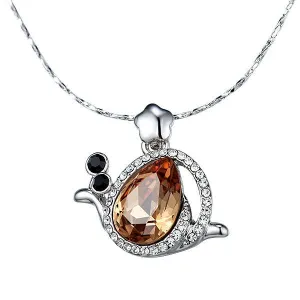 The cute cetrine snail necklace