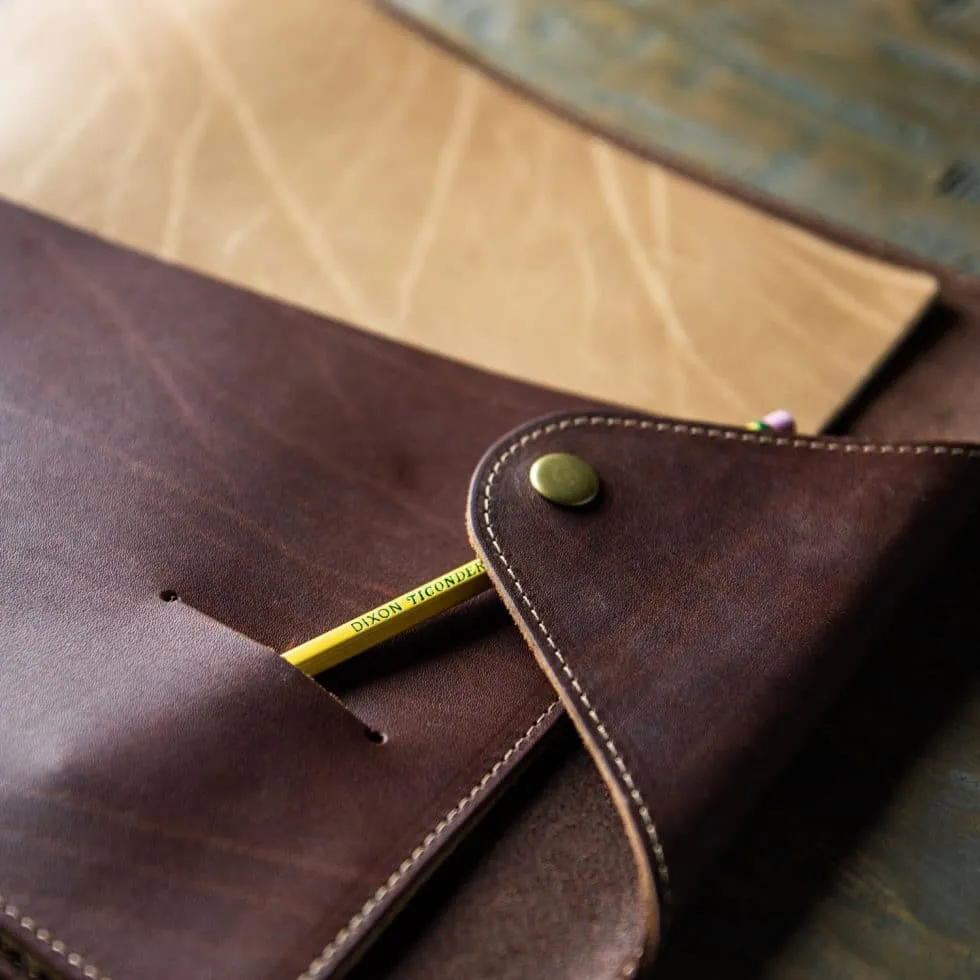 The Langley – Personalized Fine Leather 3 Ring Binder Notebook Photo Album