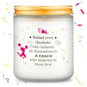 Threlaco Coach Gifts Thank You Gifts for Men Women Coach Cheer Gifts Thank You Candle Cheerleading Coach Present Appreciation Jar Candles Gifts for Basketball Volleyball Swim Baseball Coach Present