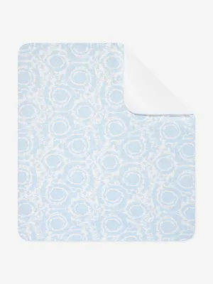 Versace Baby Boys Barocco Logo Blanket in Blue