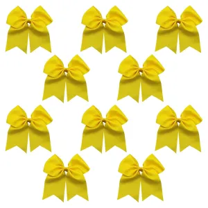 Yellow Cheer Bows - 10 Pack